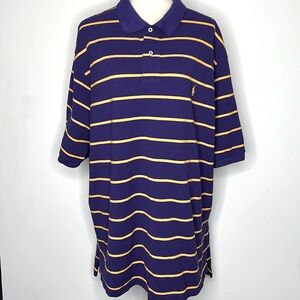 Ralph Lauren Polo Shirt in Purple and Yellow Stripes